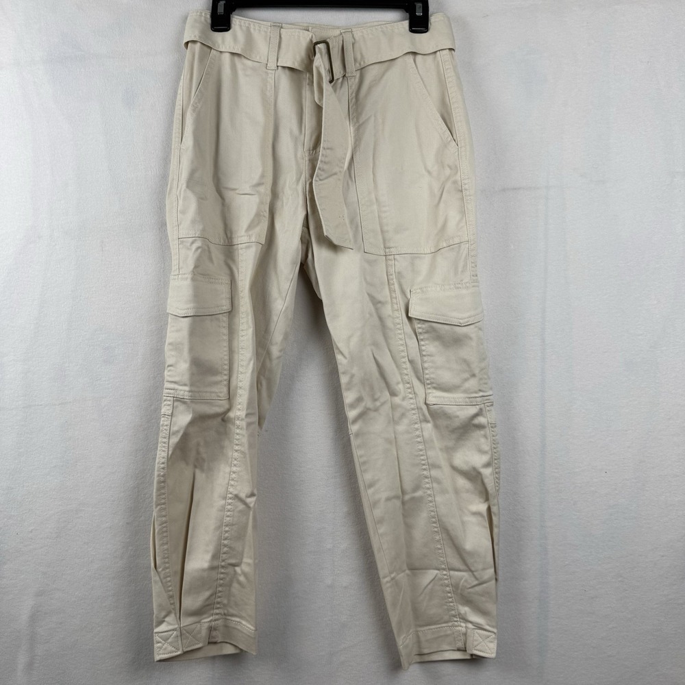 Banana Republic Factory Pants Womens 2P Beige High Rise Utility Cargo Belted NWT